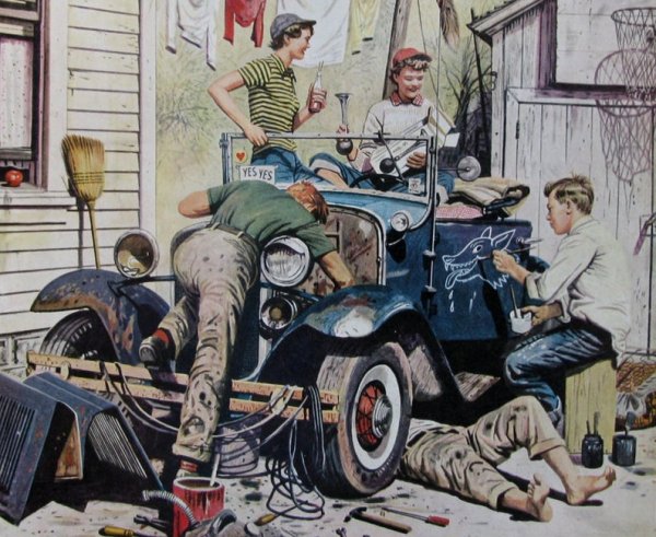 Ретро постеры гараж