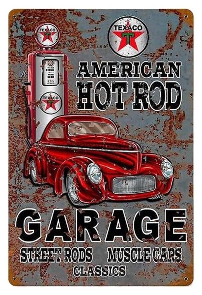 Постер Vintage hot Rod Garage