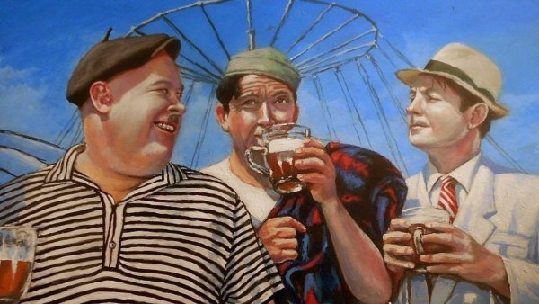 Вицин Моргунов и Никулин пьют пиво