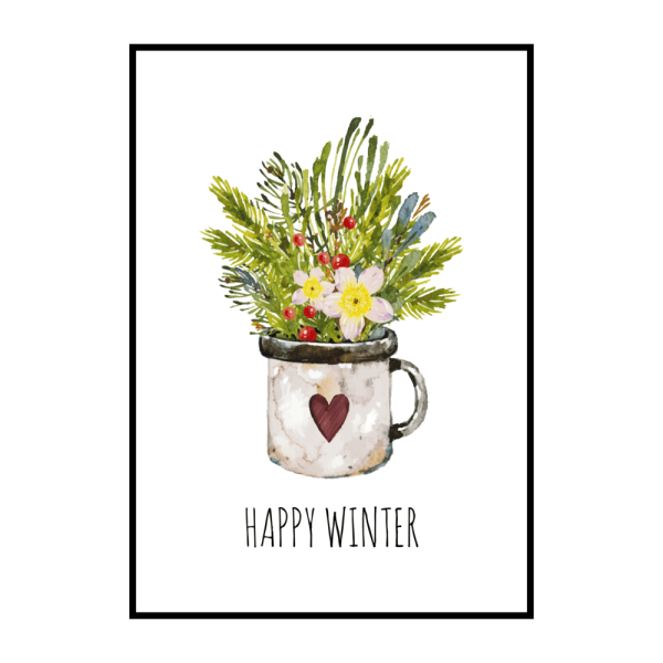 Новогодние постеры в скандинавском стиле