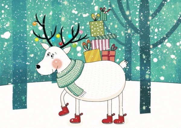 Олень в скандинавском стиле