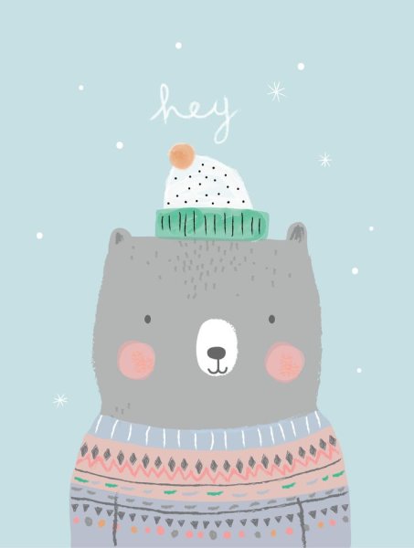 Постеры новый год Скандинавский стиль