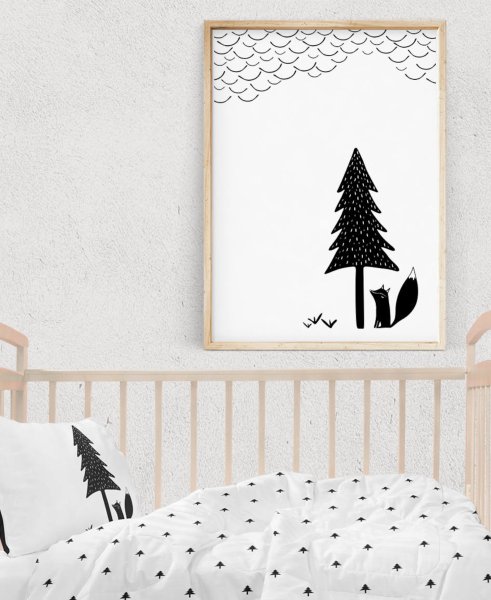 Постер елка в скандинавском стиле