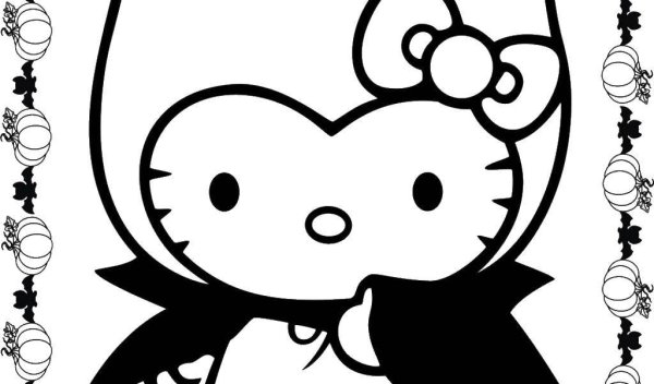 Постер Хелло Китти раскраска