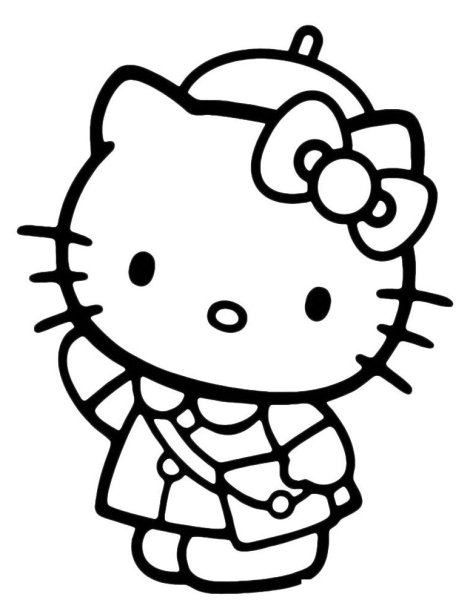 Раскраски с hello Kitty с буквами