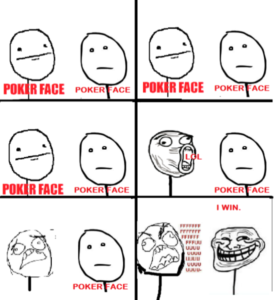 Лицо Покер фейс anime