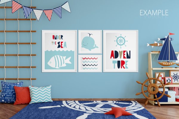 Картина в интерьере детской