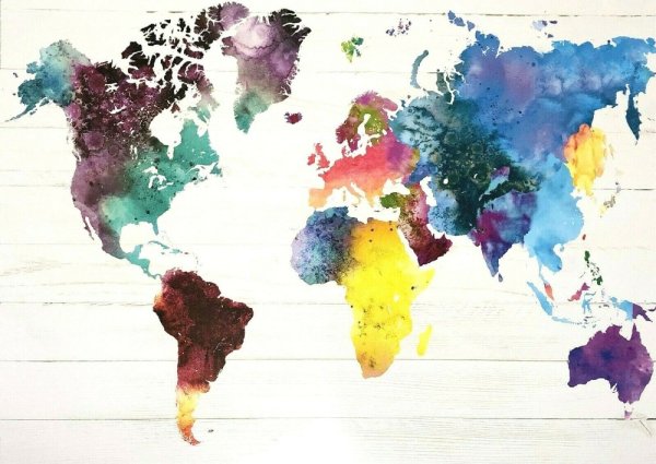 Карта мира креативная