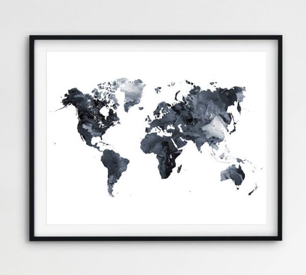 Постер карта мира