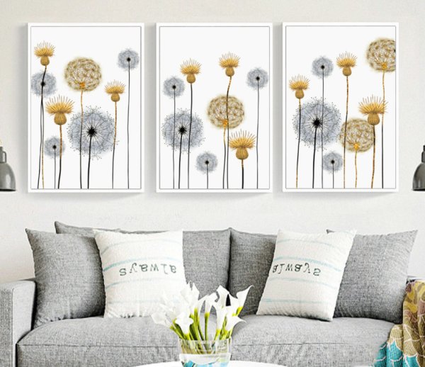 Постеры на стену для интерьера одуванчики
