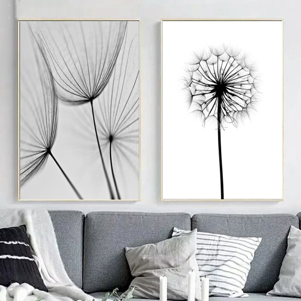 Черно-белые постеры для интерьера