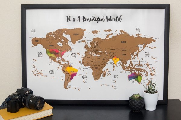 Политическая карта мира со странами крупно на русском