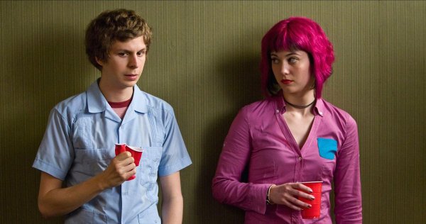 Скотт Пилигрим минималистичный Постер