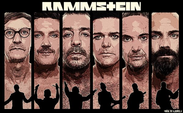 Рамштайн Постер нарисованный