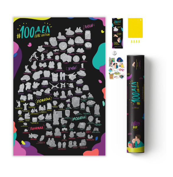 Скретч Постер для пары планы