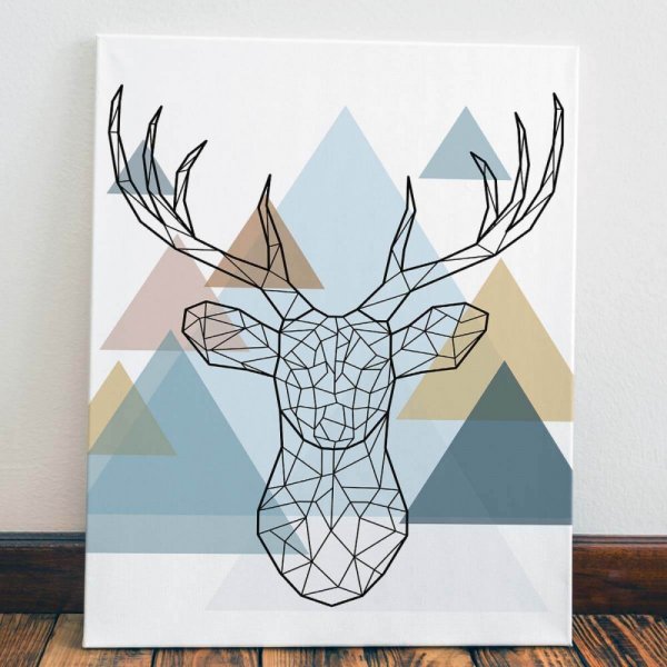 Олень абстракция