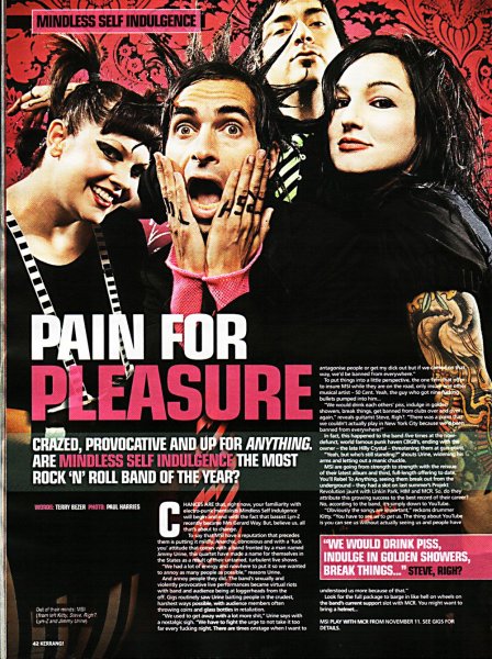 Группа Mindless self Indulgence Постер