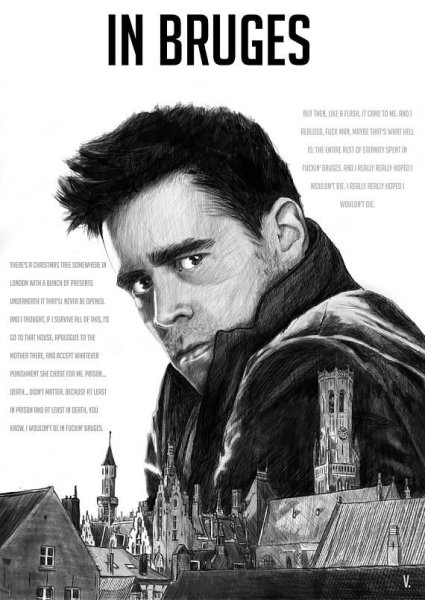 Залечь на дно в Брюгге Постер