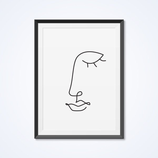 Лицо одной линией