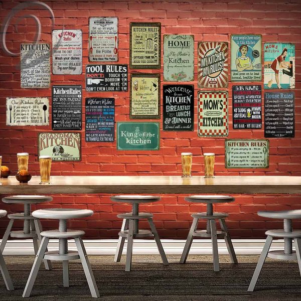 Постеры в интерьере кафе