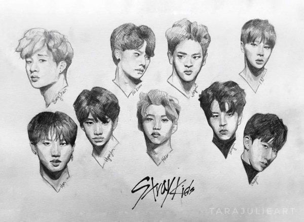 Stray Kids рисунки для срисовки