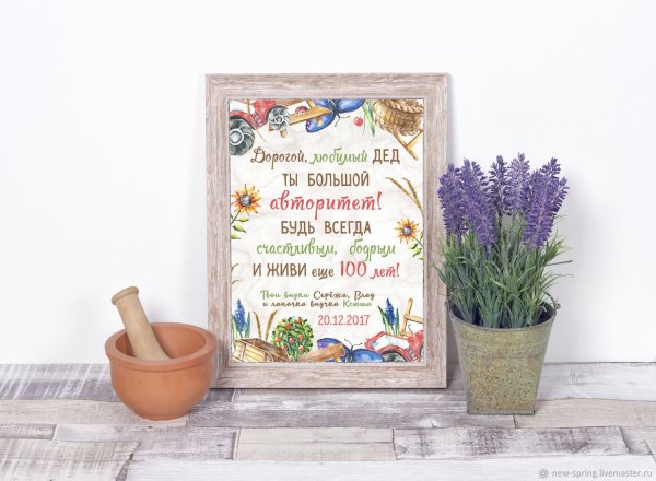 Постер дедушке на день рождения