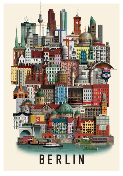 Ретро плакат Берлин