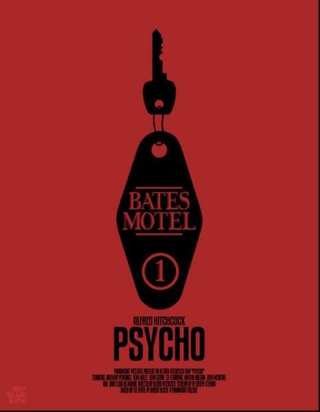 Хичкок психо Постер