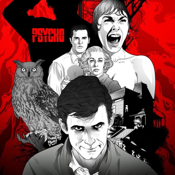 Хичкок психо Постер