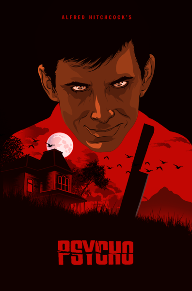 Хичкок психо Постер