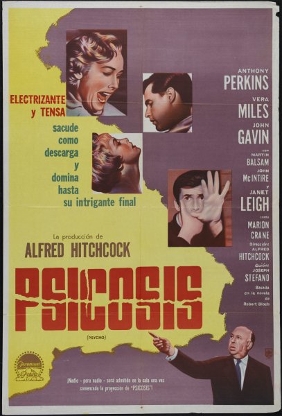 Альфред Хичкок психо Постер