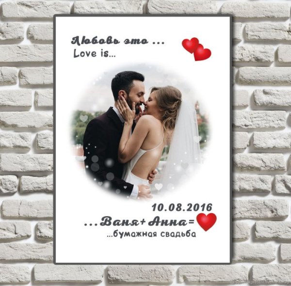 Постер в стиле Love is