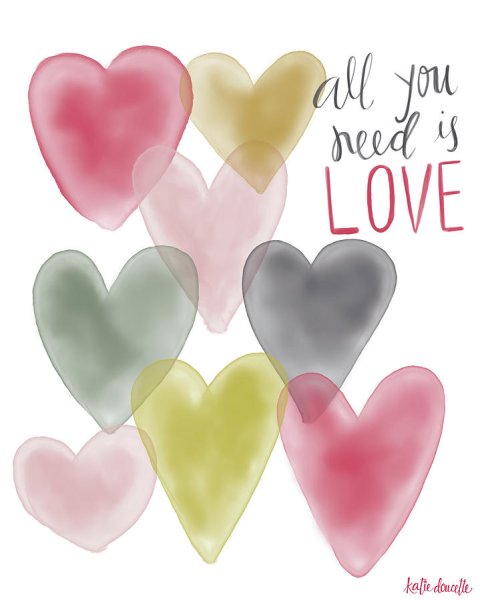 Постер с надписью Love