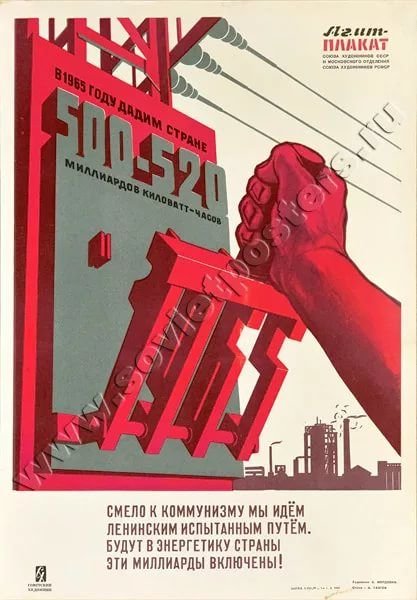 Советские плакаты атомная Энергетика