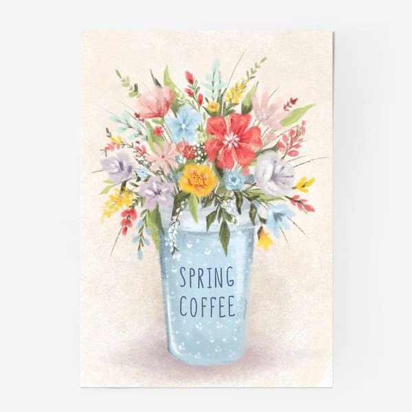 Весенние постеры для интерьера