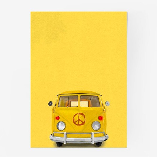 Постер желтый