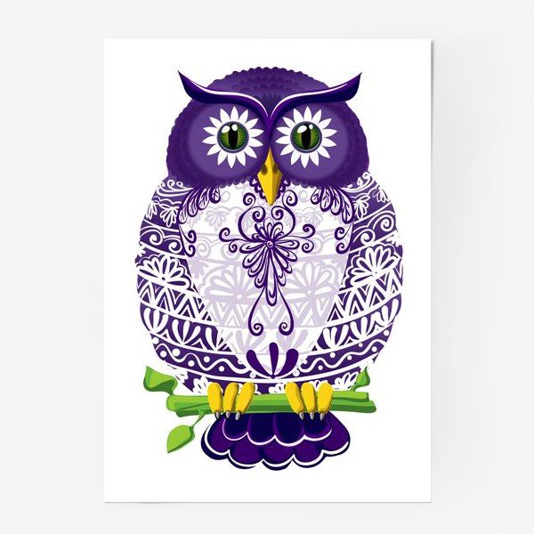 Постер Сова ч