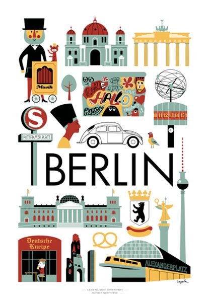Постеры как Берлин иллюстраторе