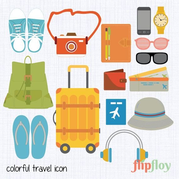 Путешествие предметы иллюстрация