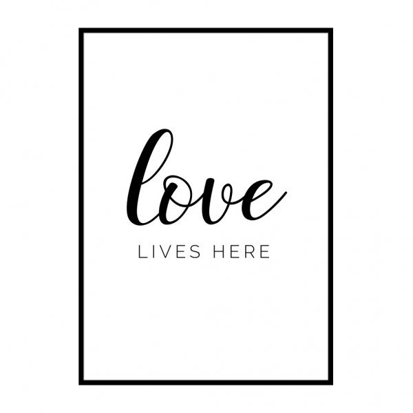 Постер с надписью Love