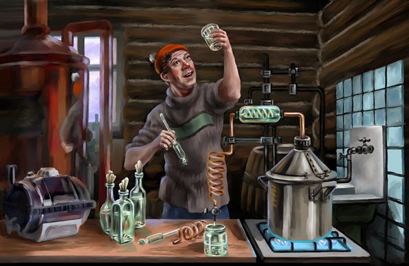 Самогонщики карикатура