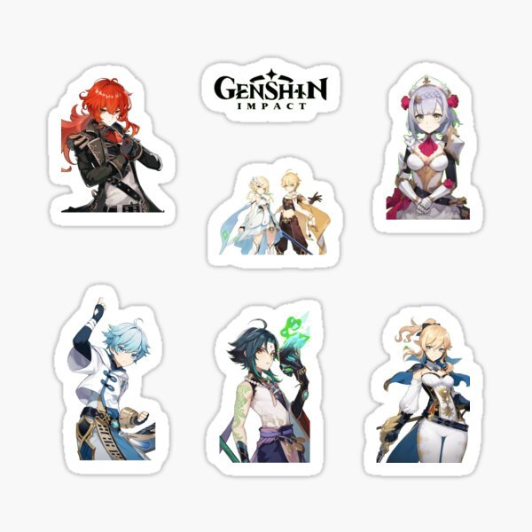Венти Геншин Чиби Стикеры