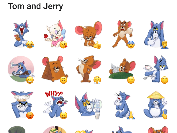 Рисунки для наклеек том и Джерри