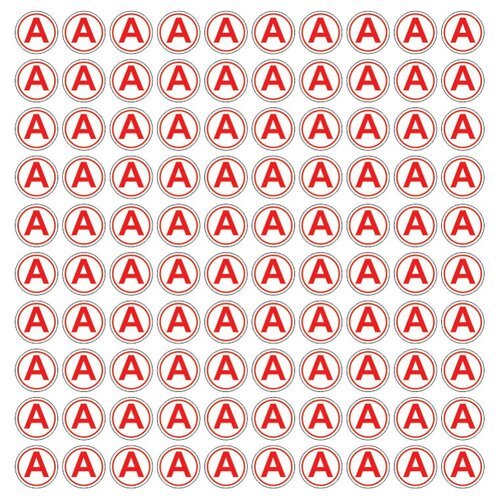 Наклейка буква «а» на аварийный светильник, b92