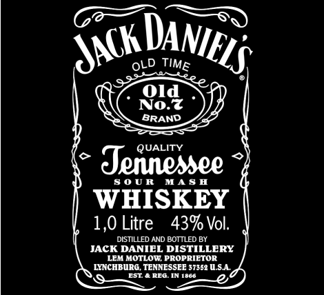 Виски Джек Дэниэлс этикетка шаблон