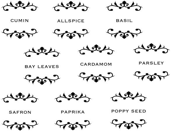 Трафарет специи