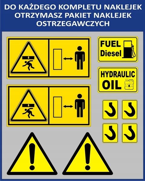 Предупреждающие наклейки спецтехника