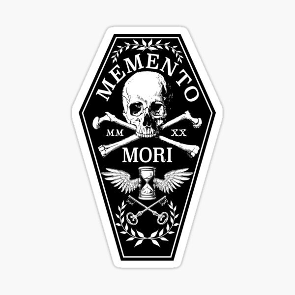 Memento Mori надпись наклейка