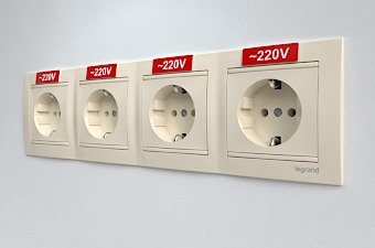 220в наклейка