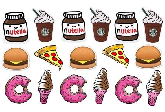 Стикеры для распечатки еда